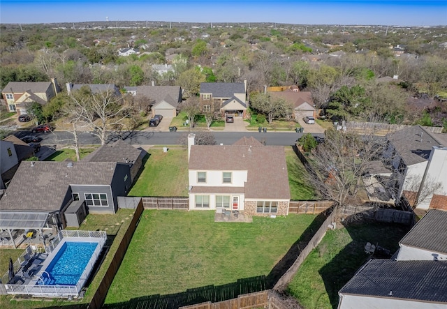 16501 Spotted Eagle Dr, Leander, TX 78641 - aerial view of property and surrounding area featuring nearby suburban area and a pool area