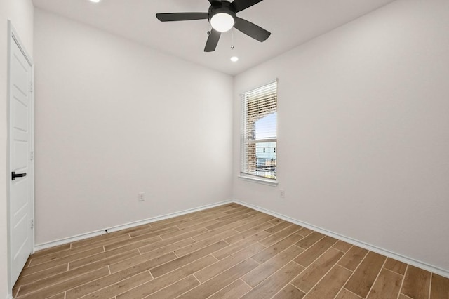 12106 Cantabria Rd, Austin, TX 78748 - spare room featuring wood finished floors, ceiling fan, and recessed lighting