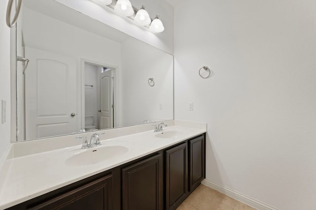 7313 Rimcrest Cv Unit A2, Austin, TX 78735 - bathroom with double vanity and tile patterned flooring