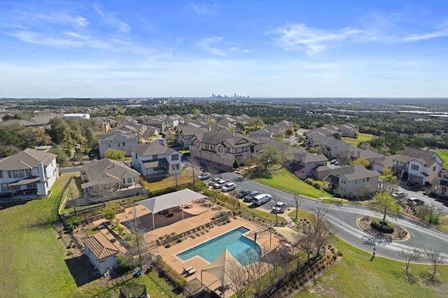 7313 Rimcrest Cv Unit A2, Austin, TX 78735 - aerial view of residential area featuring a pool