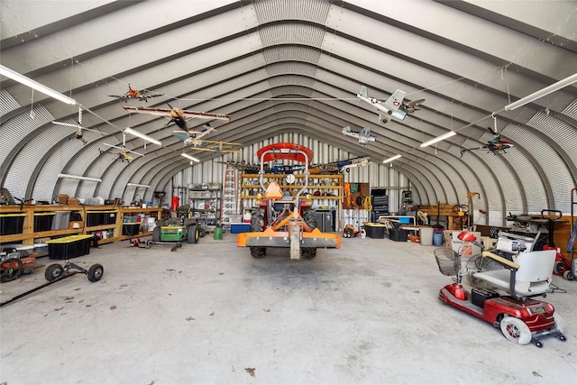 491 Herron Trl, Mcdade, TX 78650 - garage featuring a workshop area