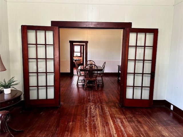 1106 Lexington St, Taylor, TX 76574 - dining area featuring french doors and wood-type flooring
