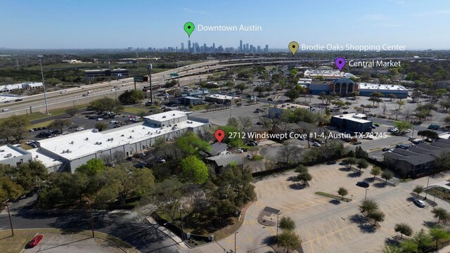 2712 Windswept Cv, Austin, TX 78745 - bird's eye view of skyline