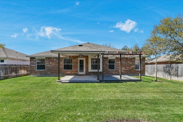 3905 Stonehenge Path, Round Rock, TX 78681 - back of house featuring a pergola, brick siding, and a deck