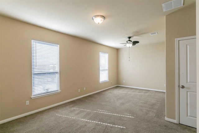 254 Chisholm Trl, Bastrop, TX 78602 - carpeted spare room featuring a ceiling fan and baseboards