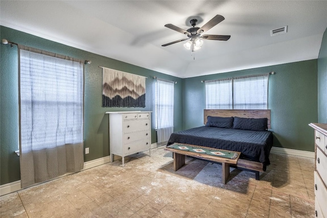 106 Remington Run, Bastrop, TX 78602 - bedroom with ceiling fan and baseboards