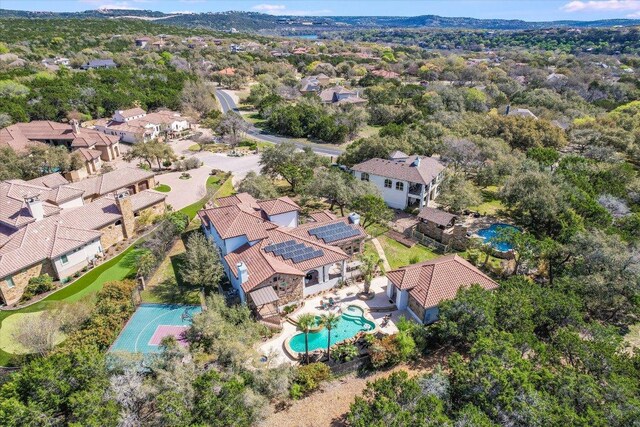 3312 Pearce Rd, Austin, TX 78730 - aerial view of residential area featuring a pool