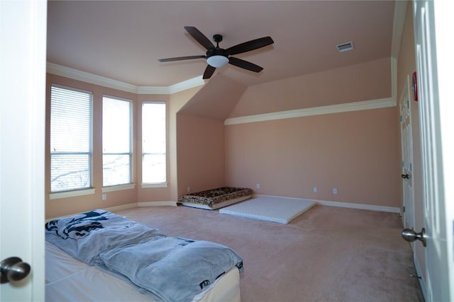 11608 Spicewood Pkwy Unit 38, Austin, TX 78750 - carpeted bedroom with crown molding and ceiling fan