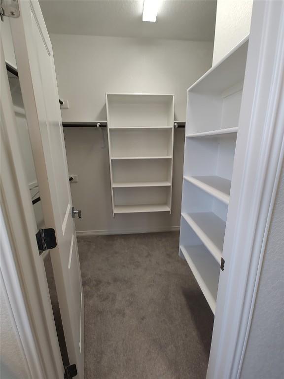 4336 Trey Edsel Dr, Pflugerville, TX 78660 - walk in closet featuring dark carpet