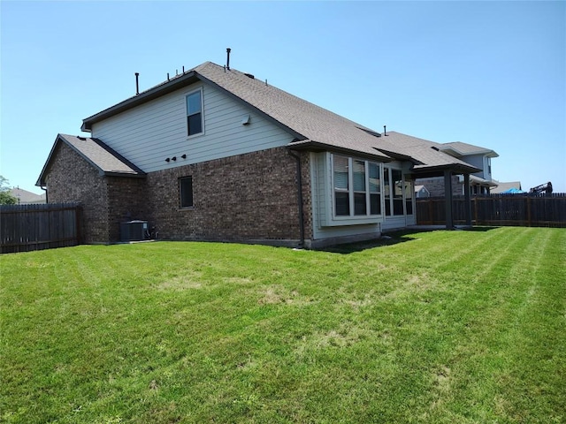 4336 Trey Edsel Dr, Pflugerville, TX 78660 - rear view of property with brick siding and roof with shingles