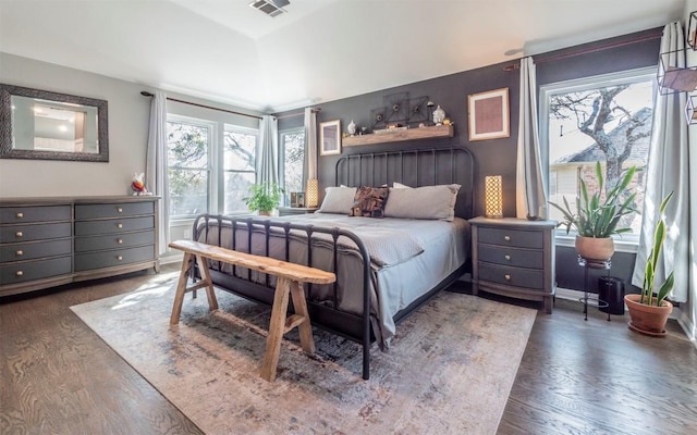 3809 Bent Brook Dr, Round Rock, TX 78664 - bedroom featuring wood finished floors and vaulted ceiling
