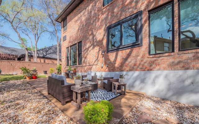 3809 Bent Brook Dr, Round Rock, TX 78664 - view of patio / terrace featuring an outdoor living space