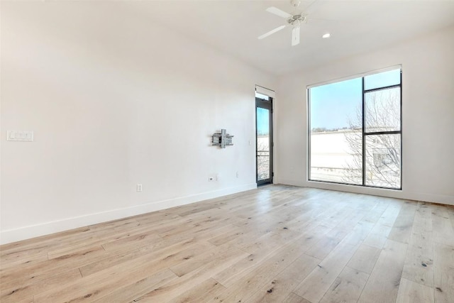 2525 S Lamar Blvd Unit 204, Austin, TX 78704 - spare room with light wood-style flooring and a ceiling fan
