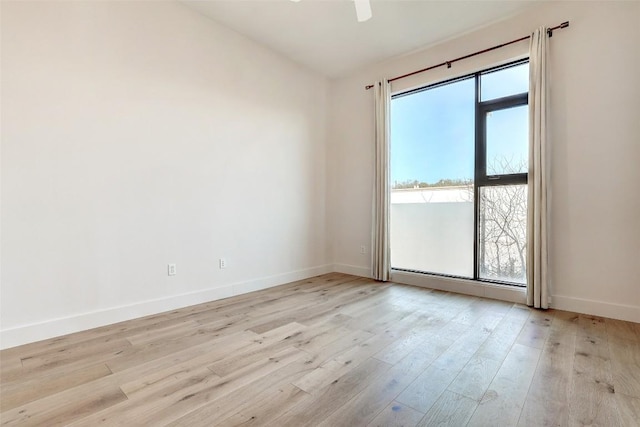 2525 S Lamar Blvd Unit 204, Austin, TX 78704 - empty room featuring light wood finished floors and ceiling fan