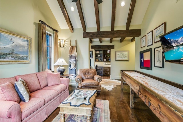 6704 Pixie Cv, Austin, TX 78746 - living area featuring dark wood-style flooring and recessed lighting