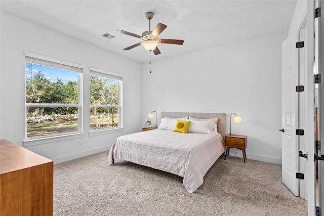 130 Volterra Ln, Dripping Springs, TX 78620 - bedroom with carpet floors and a ceiling fan