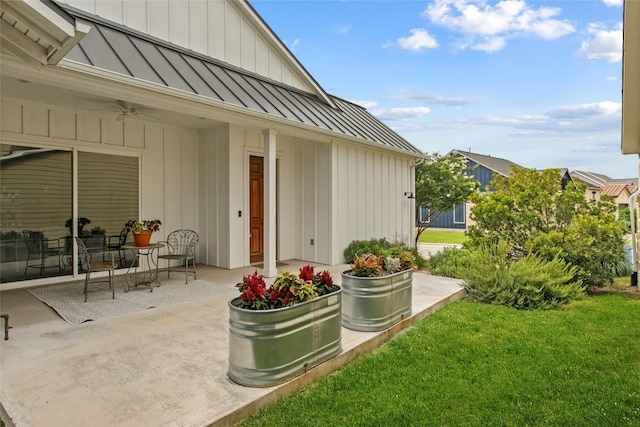 130 Volterra Ln, Dripping Springs, TX 78620 - view of patio with ceiling fan