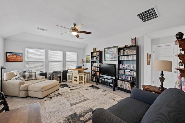 217 Palio Pl, Georgetown, TX 78628 - living area with carpet and a ceiling fan