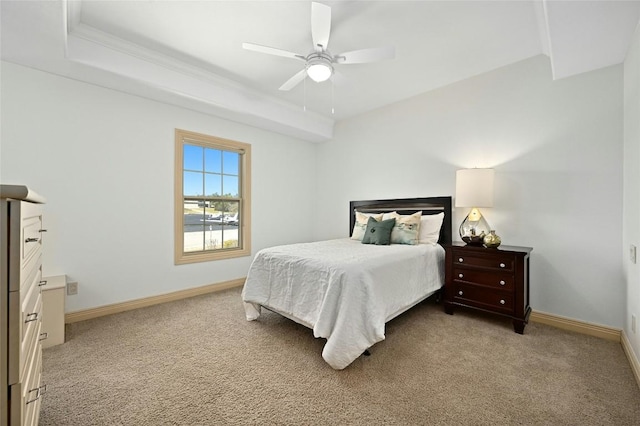 114 Flying Scot St, Lakeway, TX 78734 - bedroom featuring light colored carpet, baseboards, and ceiling fan