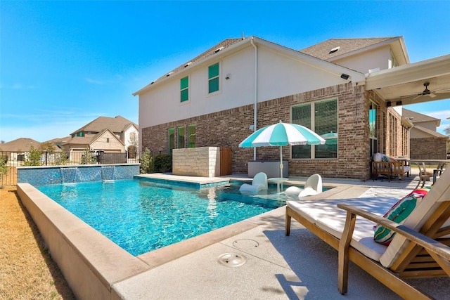 212 Tovas Secret Cv, Georgetown, TX 78628 - view of swimming pool with a patio, a fenced in pool, and fence