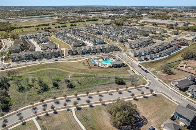 1813 Artesian Springs Xing, Leander, TX 78641 - aerial view of property and surrounding area featuring nearby suburban area