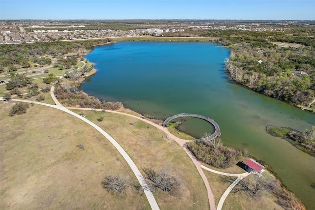 1813 Artesian Springs Xing, Leander, TX 78641 - drone / aerial view of a large body of water