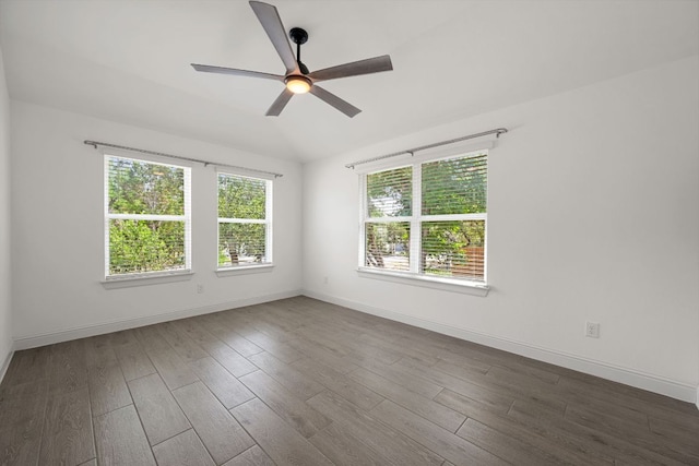 21203 Santa Rosa Ave, Lago Vista, TX 78645 - spare room with ceiling fan and wood finished floors