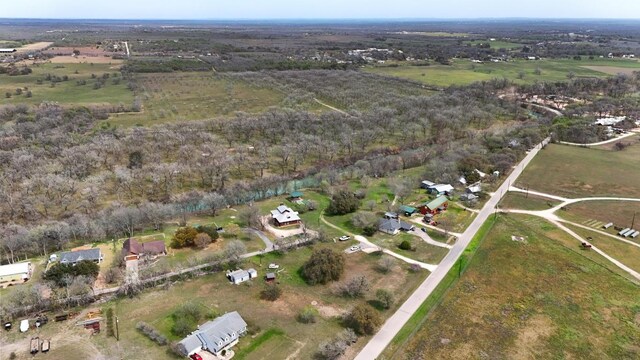 aerial view with a rural view