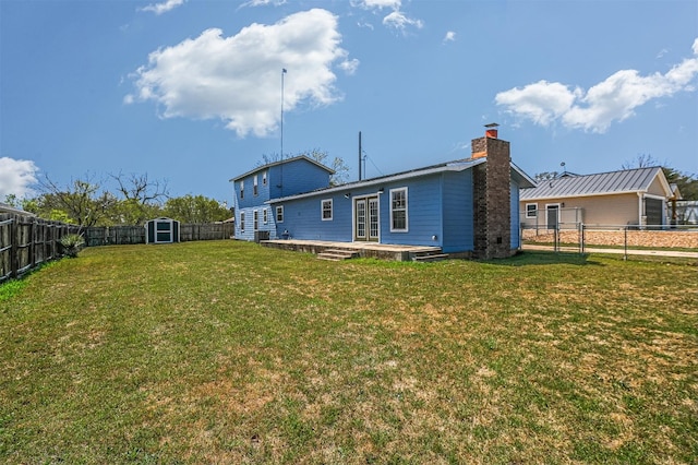 155 Travis Ln, Spicewood, TX 78669 - back of house featuring french doors, a chimney, and central AC unit