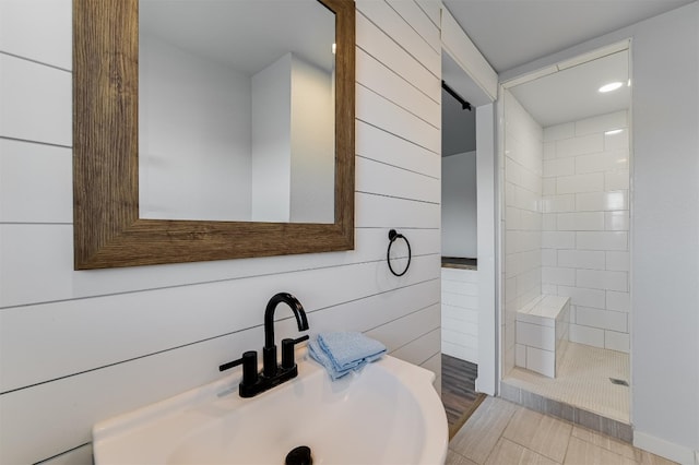 155 Travis Ln, Spicewood, TX 78669 - bathroom featuring a sink and walk in shower