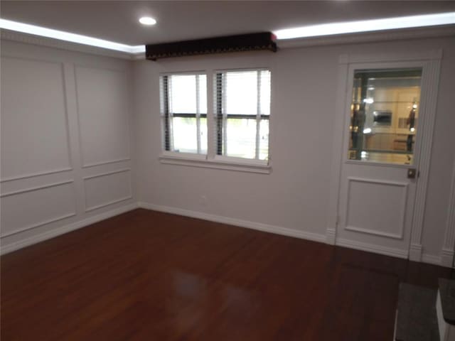 3501 Greystone Dr Unit 3501, Austin, TX 78731 - spare room with dark wood finished floors and recessed lighting