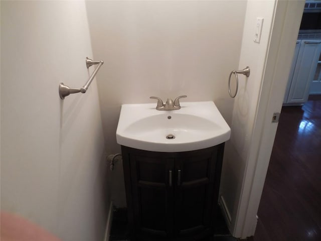 3501 Greystone Dr Unit 3501, Austin, TX 78731 - bathroom with wood finished floors and vanity