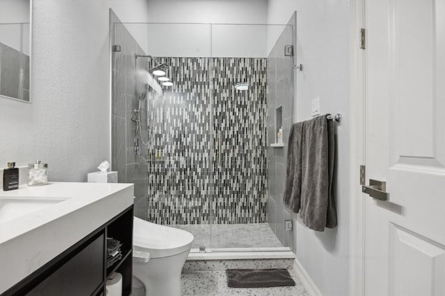 3801 Panther Hall, Leander, TX 78641 - bathroom with a shower stall and vanity