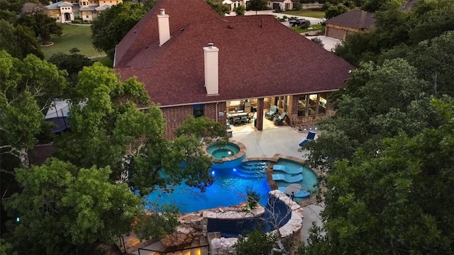 3801 Panther Hall, Leander, TX 78641 - view of pool with a patio area and a pool with connected hot tub