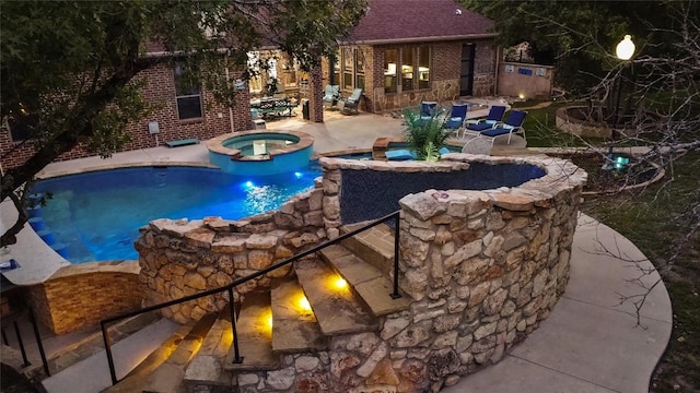 3801 Panther Hall, Leander, TX 78641 - view of pool with a patio area and a pool with connected hot tub
