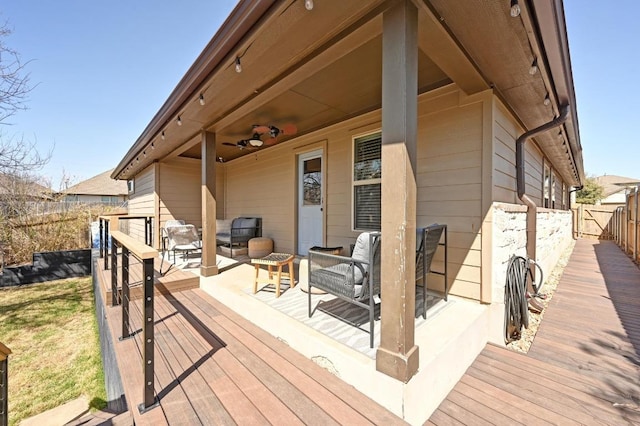 1909 Bobbywoods Ln, Manchaca, TX 78652 - deck with a fenced backyard and outdoor lounge area