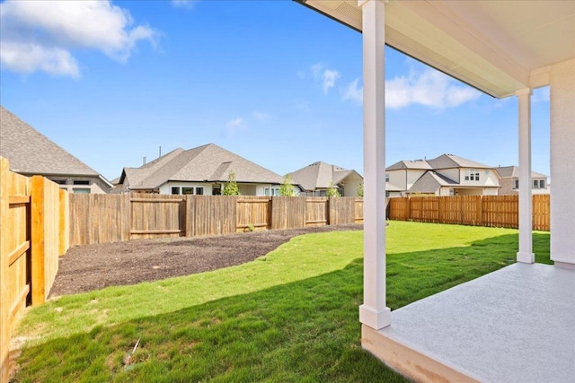 18716 Hopper Ln, Austin, TX 78738 - view of yard featuring a patio area, a residential view, and a fenced backyard