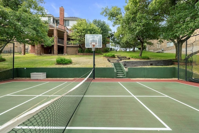 2807 Round Table Rd, Austin, TX 78746 - view of tennis court with community basketball court