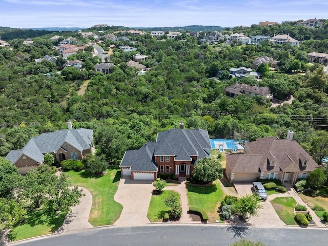 2807 Round Table Rd, Austin, TX 78746 - aerial view of property and surrounding area