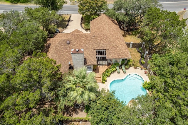 314 Hurst Creek Rd, Lakeway, TX 78734 - view from above of property featuring a pool
