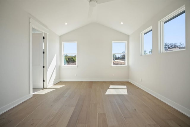6301 Bristol Cir Unit 1, Austin, TX 78723 - additional living space with light wood-style floors, vaulted ceiling, and baseboards