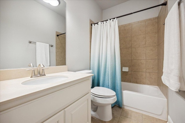 1600 Morning Moon Cir, Austin, TX 78732 - bathroom featuring vanity, shower / bath combination with curtain, and tile patterned flooring