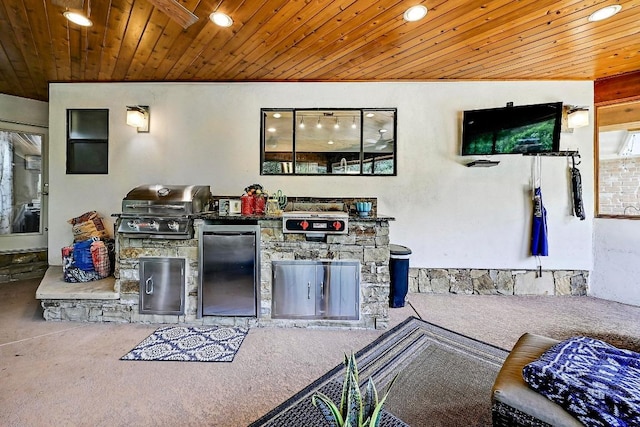 409 Hurst Creek Rd, Lakeway, TX 78734 - living room with wooden ceiling and recessed lighting