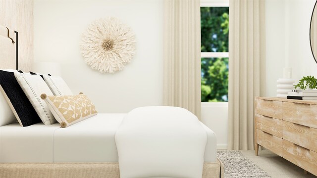 bedroom with carpet