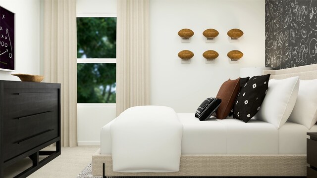 bedroom featuring carpet