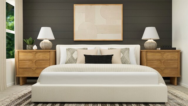 bedroom featuring baseboards and carpet flooring