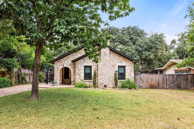 2310 Euclid Ave, Austin, TX 78704 - view of front of property featuring stone siding and a patio