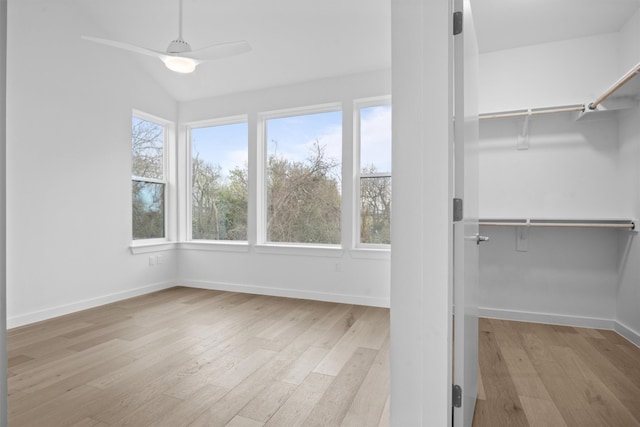 2209 Mcfly Pl, Austin, TX 78723 - spacious closet with wood finished floors and vaulted ceiling