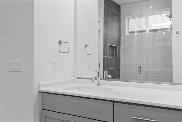 2209 Mcfly Pl, Austin, TX 78723 - bathroom with vanity and a stall shower