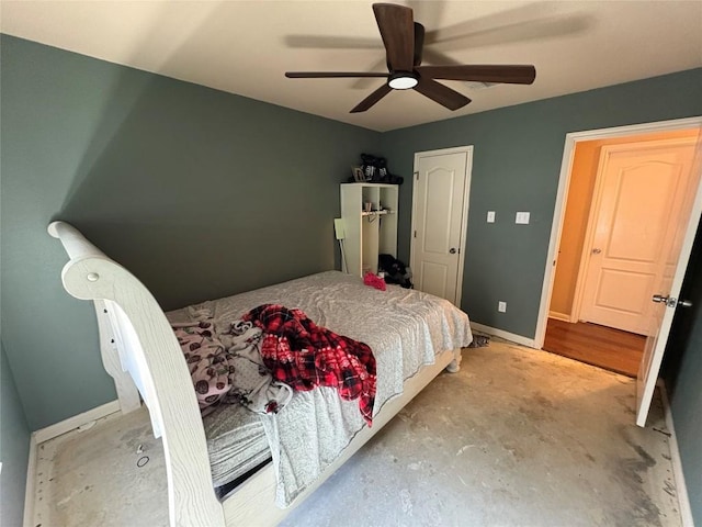 2316 Dovetail St, Pflugerville, TX 78660 - bedroom with ceiling fan and baseboards